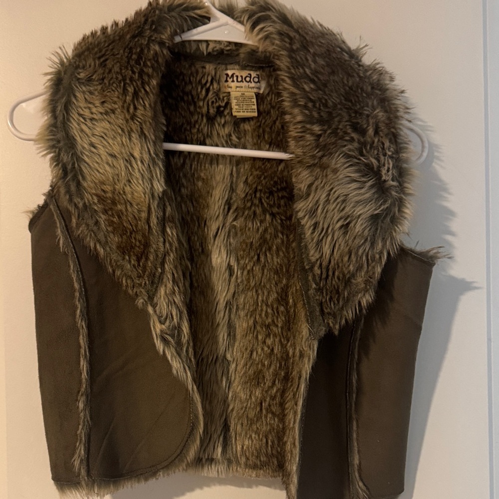 Mudd Brown Faux Fur Vest